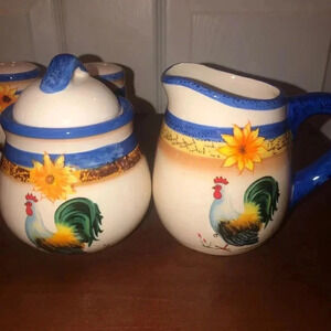 4 pc accessory set cream & sugar-salt and pep